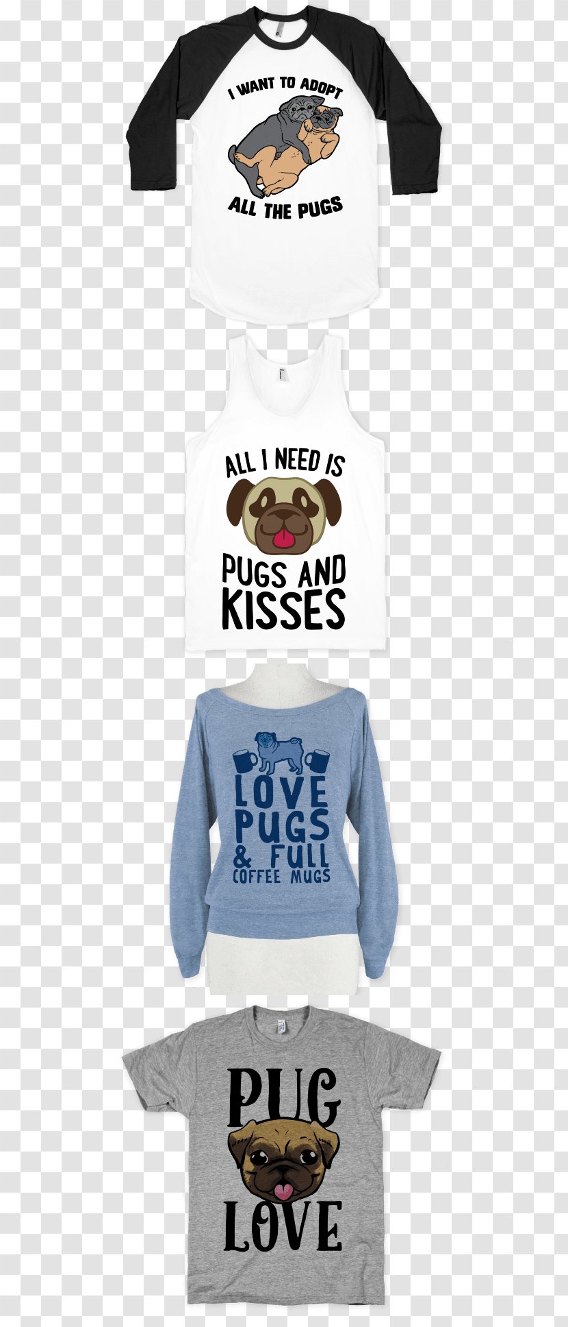 T-shirt Clothing Sleeve Outerwear Pug - Infant - Doug Mug Transparent PNG