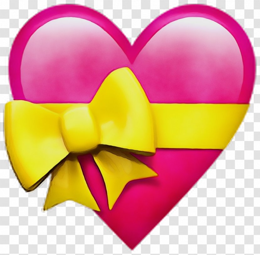 Pink Clip Art Heart Yellow Magenta - Ribbon Petal Transparent PNG