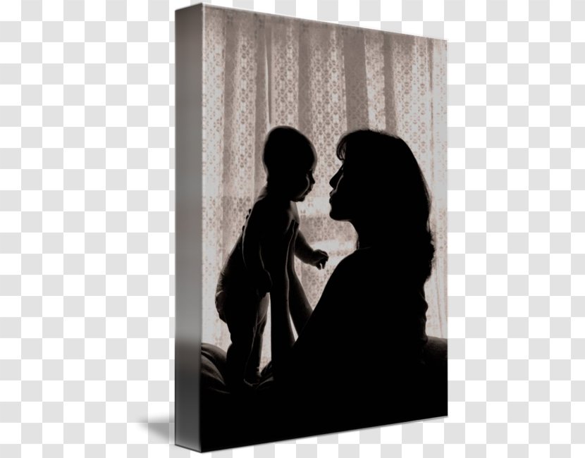 Mother Infant Father Silhouette - Stock Photography - Blured Transparent PNG