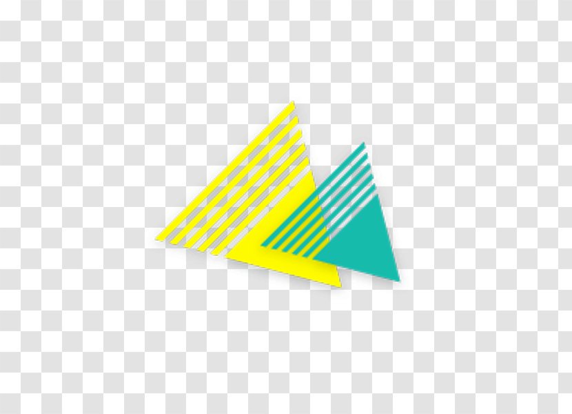 Triangle Icon - Yellow - Simple Transparent PNG