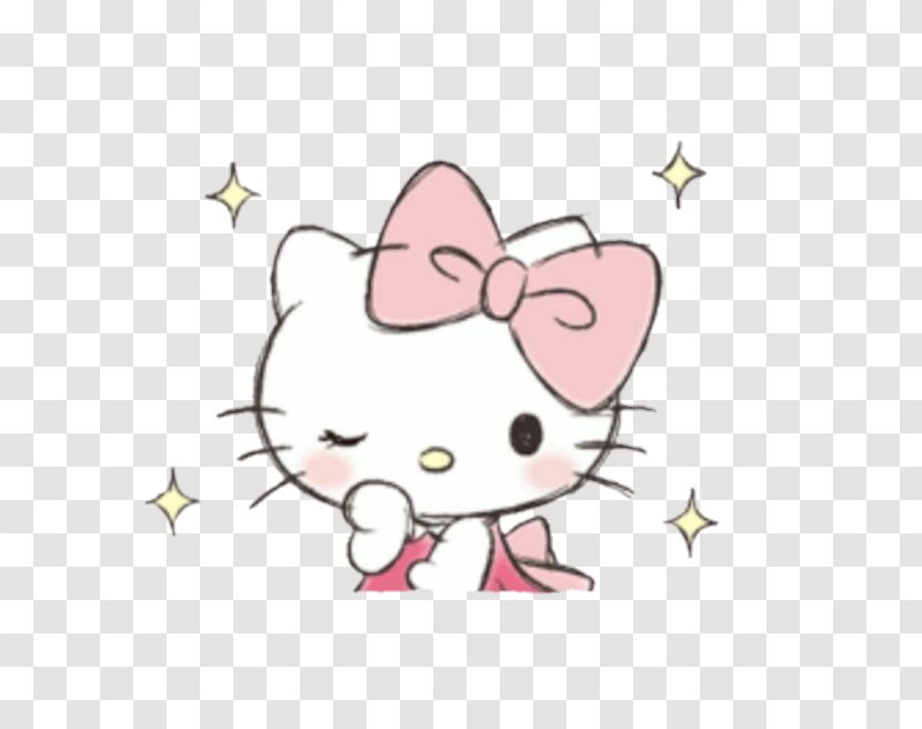 Hello Kitty Drawing Kawaii Image Sanrio - Flower - Pink Panther Stickers Transparent PNG
