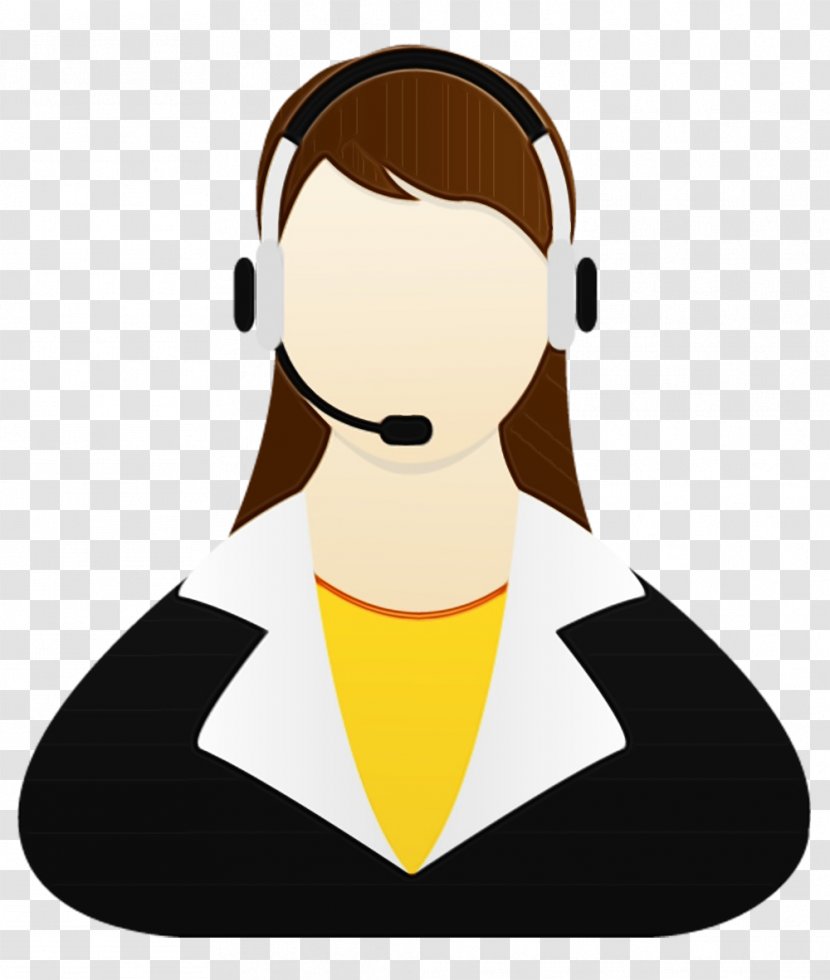 Cartoon Audio Equipment Headphones Yellow Clip Art - Gadget Call Centre Transparent PNG