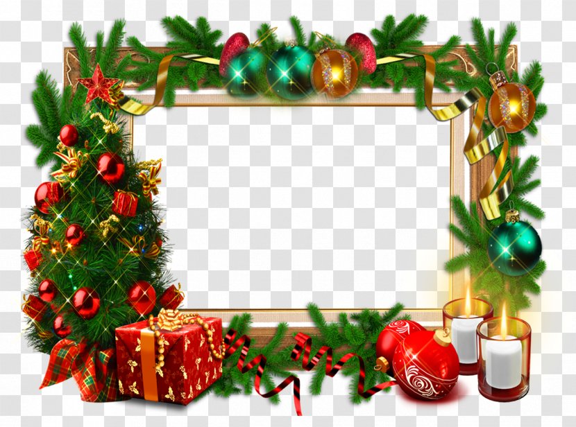 Borders And Frames Picture Christmas Gift Clip Art - Tree - Event Invitation Transparent PNG