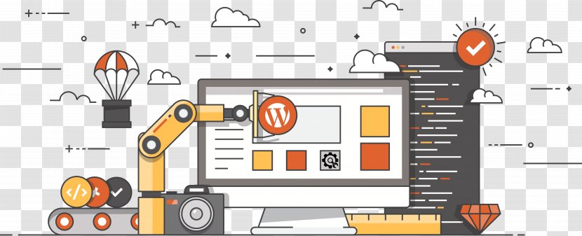 WordPress Web Development Plug-in Blog - Material - Construction Site Transparent PNG