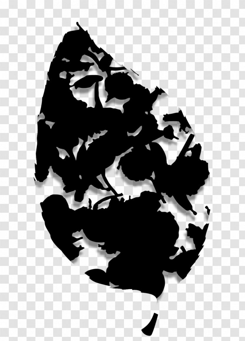 Leaf Font Silhouette Pattern Black M - Blackandwhite Transparent PNG
