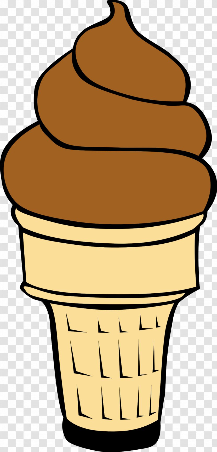 Ice Cream Cone Chocolate Neapolitan - Cliparts Transparent PNG