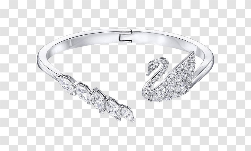 Cygnini Earring Swarovski AG Jewellery Bracelet - Rhinestone - Bracelets White Swan Transparent PNG