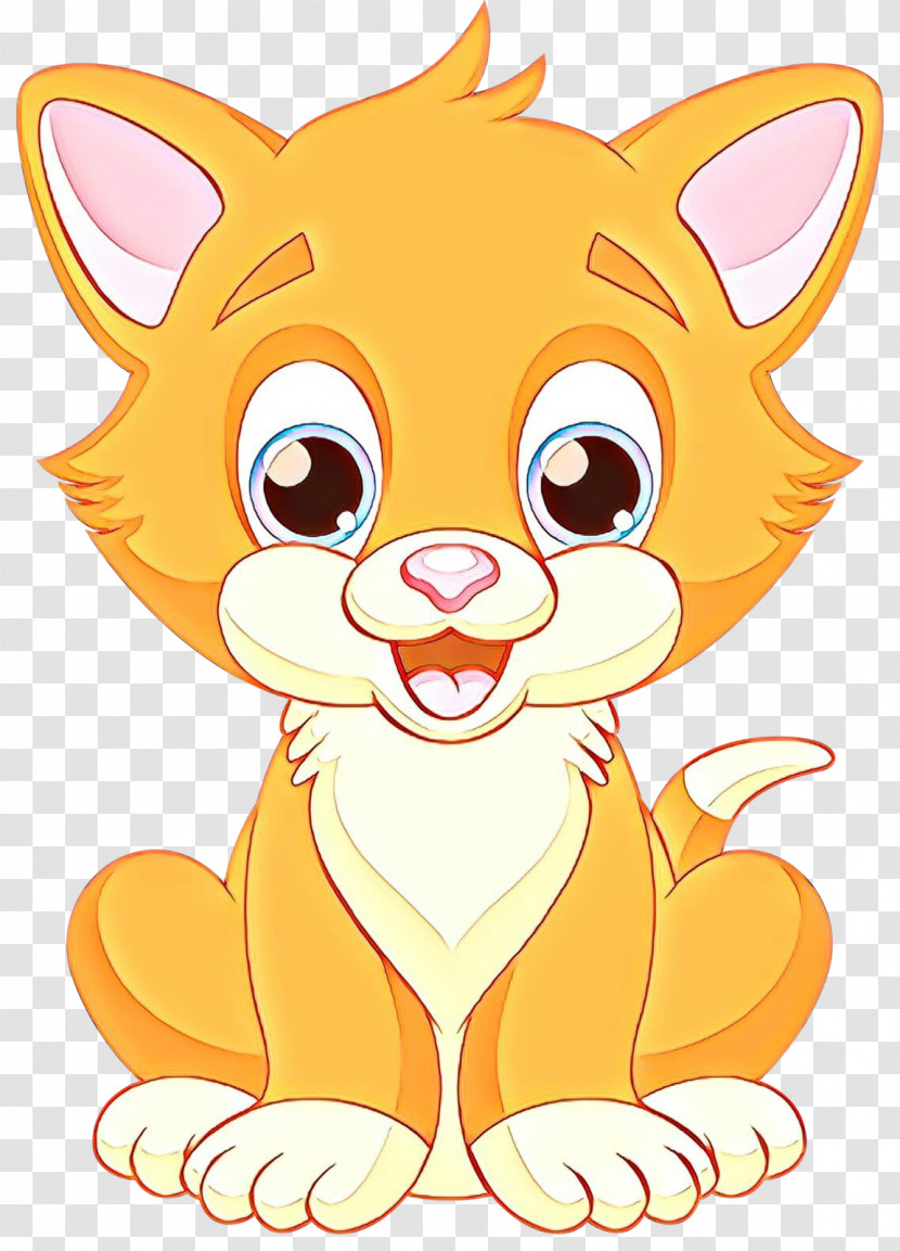 Cartoon Whiskers Yellow Snout Tail Transparent PNG
