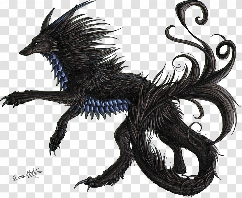 Dragon Wolf Legendary Creature Puppy DeviantArt - Mythical - Cat Ex Libris Transparent PNG