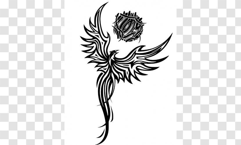 Tattoo Phoenix Flash Polynesia Black-and-gray - Idea Transparent PNG