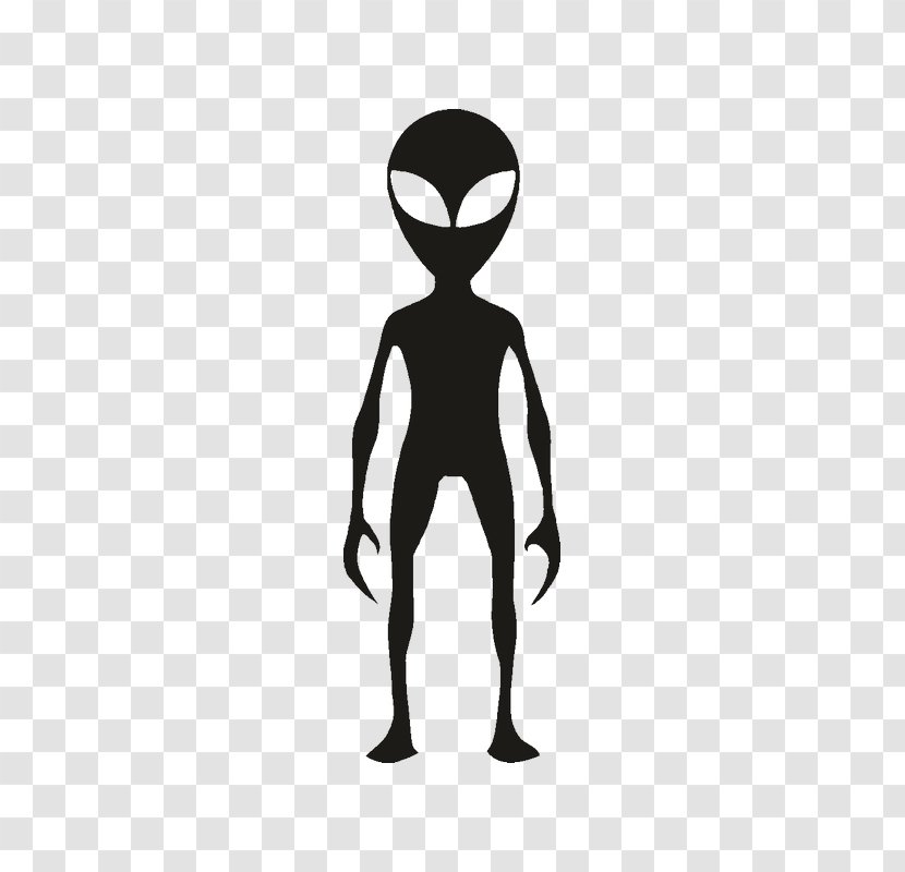 Extraterrestrial Life Silhouette Grey Alien - Heart Transparent PNG