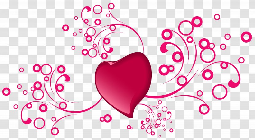 Heart Pink Valentine's Day Petal Pattern - Silhouette - Decorative Transparent PNG Clip Art Image Transparent PNG