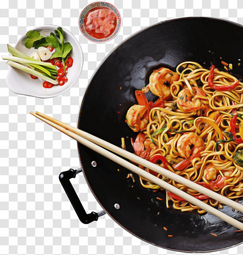 Chinese Background - Cuisine - Pici Spaghetti Aglio E Olio Transparent PNG