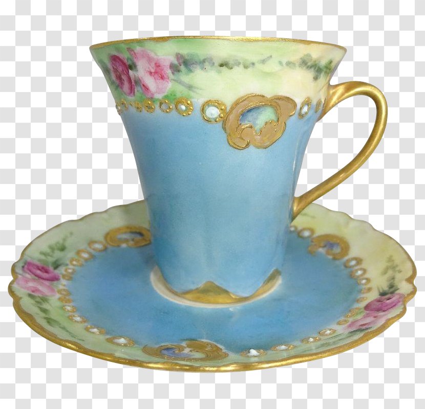 Coffee Cup Saucer Porcelain Tableware Transparent PNG