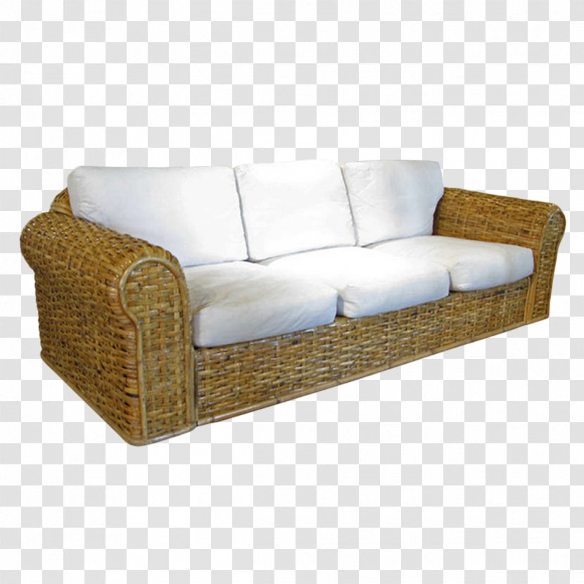 Bedside Tables Couch Furniture Sofa Bed - Foot Rests - Rattan Transparent PNG