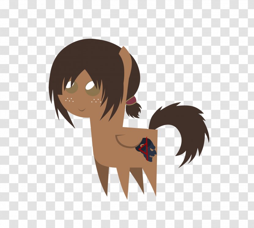 Horse Human Brown Hair Ear Black - Frame - Attack On Titan Scout Logo Transparent PNG