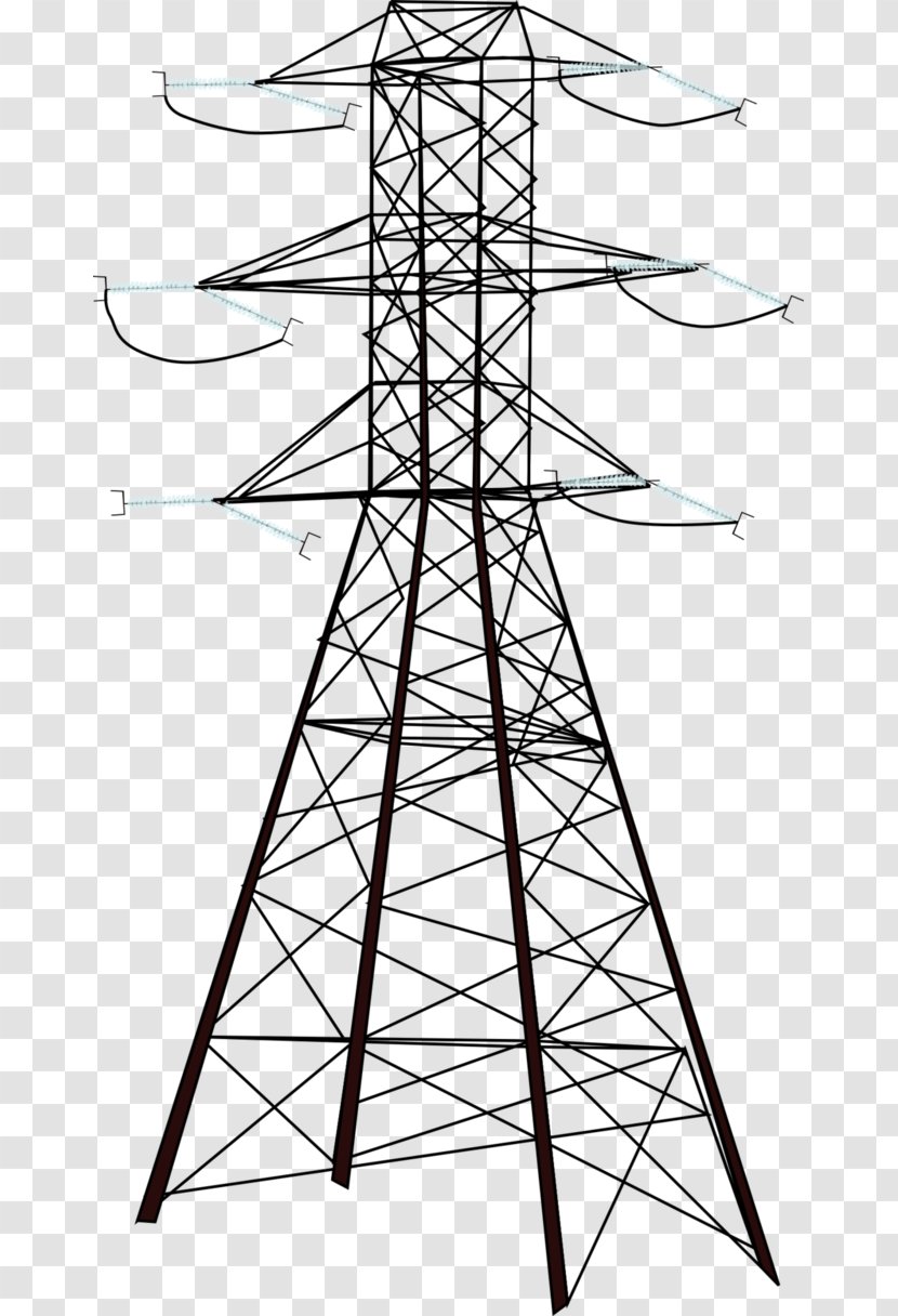 Electricity High Voltage Electric Potential Difference Overhead Power Line Wire - Art Transparent PNG