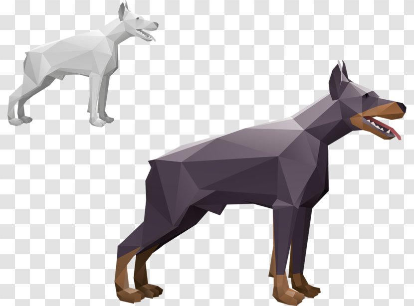 Dog Origami Polygon Illustration - Shape - Two Dogs Transparent PNG