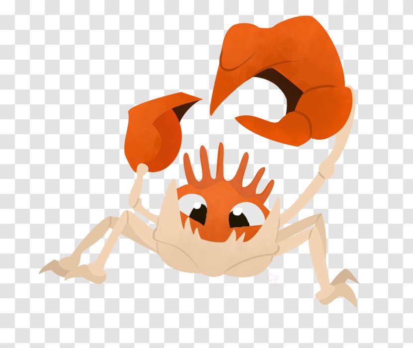 Crab Kingler Krabby Clip Art - Orange Transparent PNG