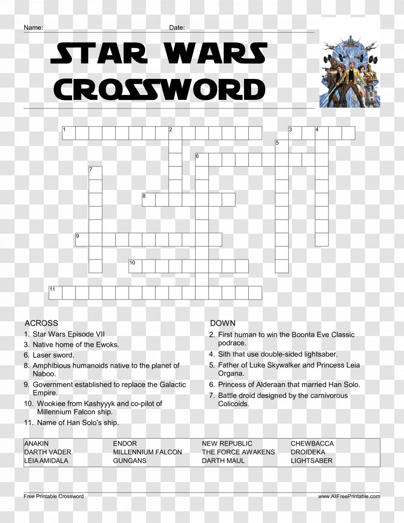 Kylo Ren Crossword Star Wars Word Search Puzzle Transparent PNG