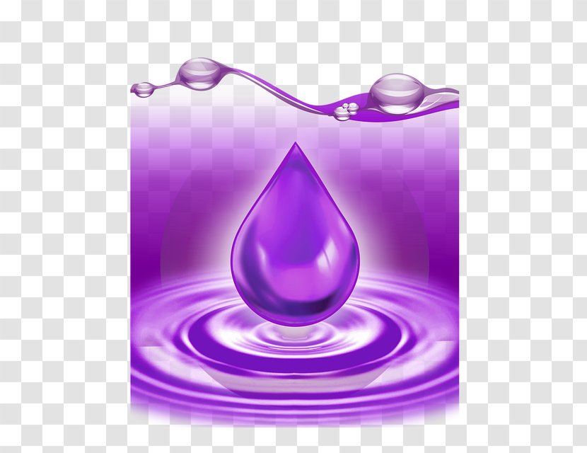 Drop Water Purple Violet Lavender - Goutte Transparent PNG