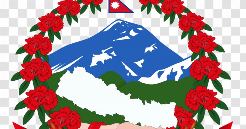 Government Of Nepal Emblem Nepali Language - Rose - Flag Transparent PNG