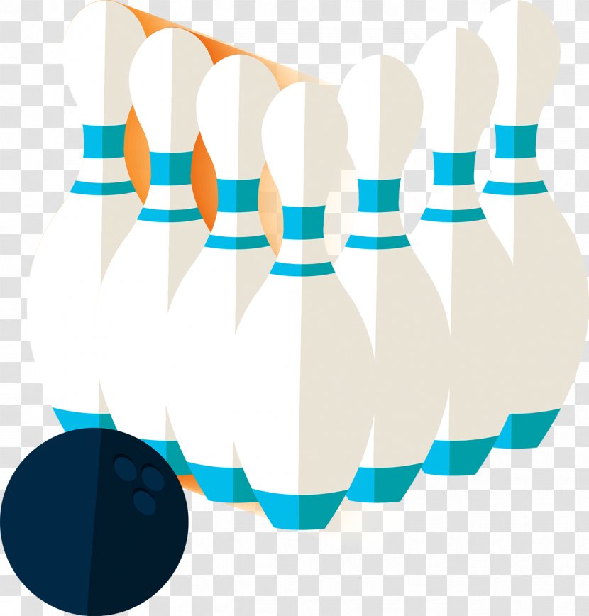 Bowling Pin Ten-pin Ball - Blue Transparent PNG