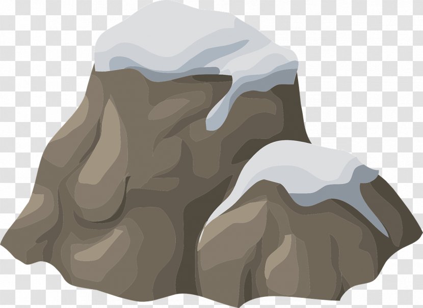 Rock Clip Art - Free Content - Snow Covered Stone Transparent PNG