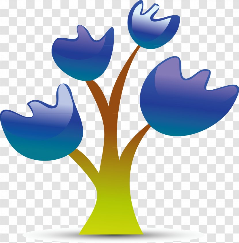 Tree Clip Art - Raster Graphics - Tulip Hand-painted Decoration Vector Transparent PNG