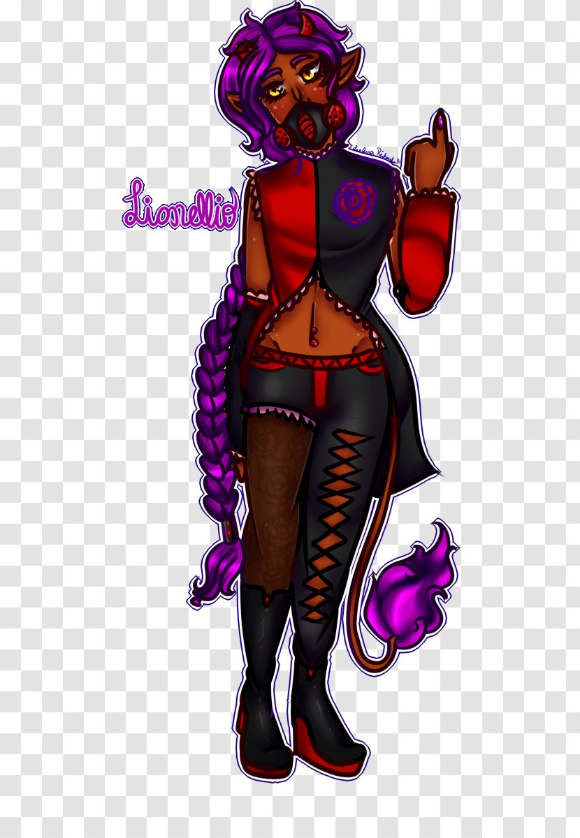 Demon Human Illustration Cartoon Female - Magenta Transparent PNG