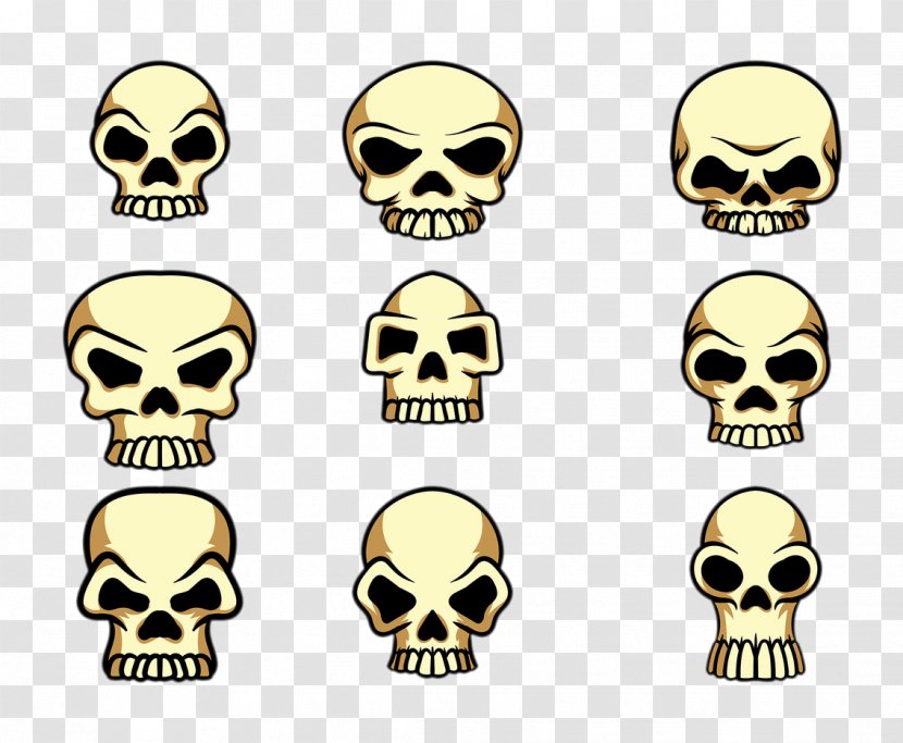 Skull Skeleton - Yellow Transparent PNG