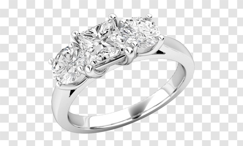 Diamond Cut Engagement Ring Princess - Ruby Transparent PNG