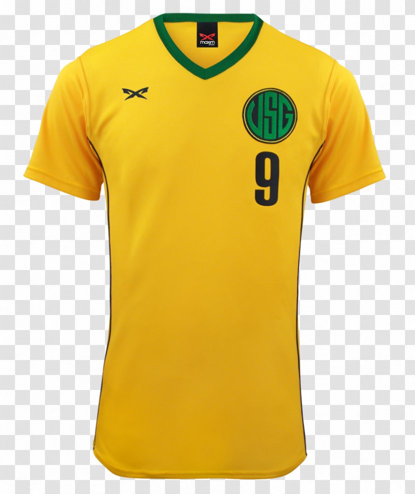Brazil National Football Team T-shirt 2014 FIFA World Cup Jersey - Neck - Psd Soccer Transparent PNG