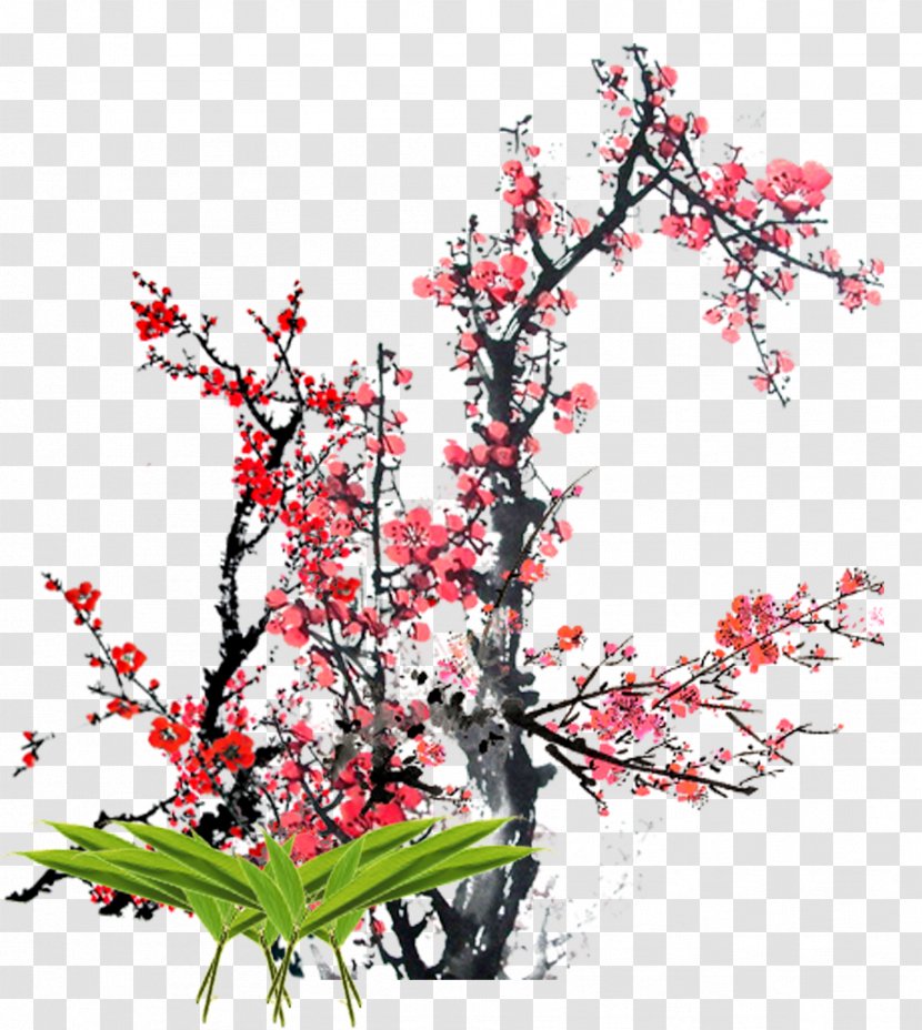 Chinese New Year Plum Blossom Floral Design - Flower Arranging - Winter Transparent PNG
