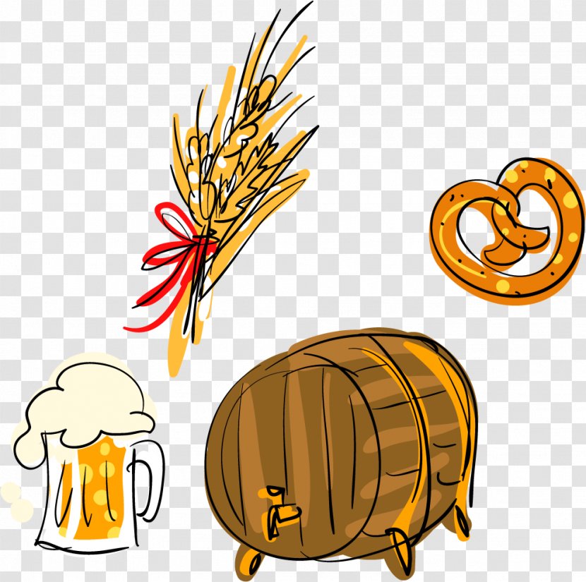 Oktoberfest Barrel Alcoholic Beverage - Drink - Beer Raw Vector Elements Transparent PNG