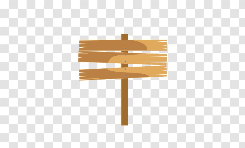 Wood Cartoon - Cross - Vector Sign Transparent PNG