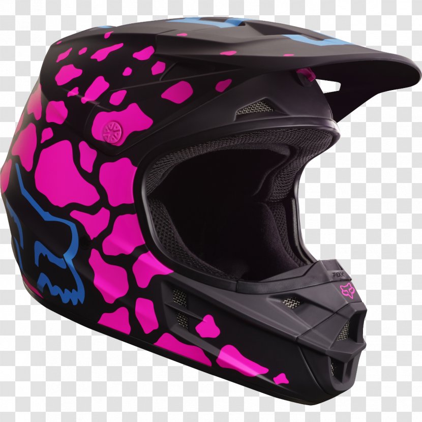 Motorcycle Helmets Fox Racing Helmet Motocross - Headgear Transparent PNG