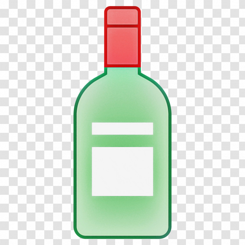 Green Bottle Wine Bottle Liqueur Glass Bottle Transparent PNG