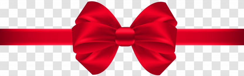 Red Ribbon Bow Tie Silk - Transparent Clip Art Transparent PNG
