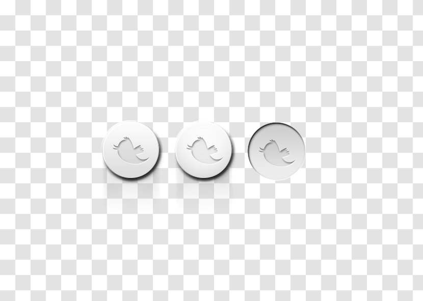 Black And White Material Body Piercing Jewellery - Round Button Transparent PNG