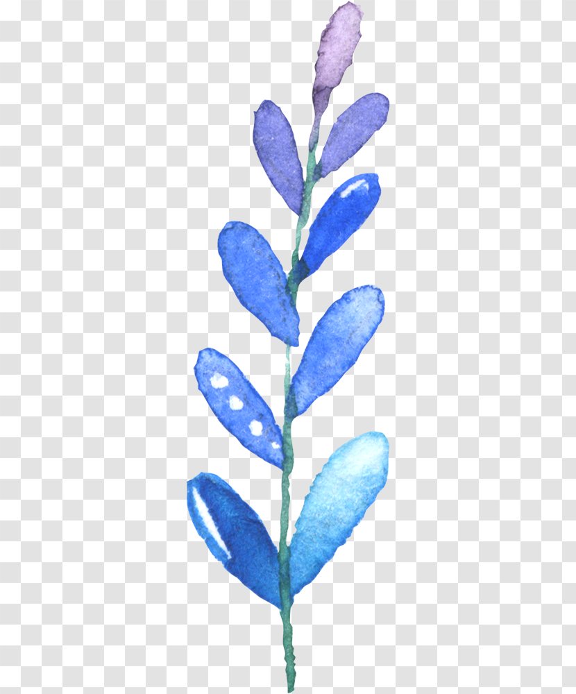 Leaf Watercolor Painting - Purple Paint Floral Design Material Transparent PNG