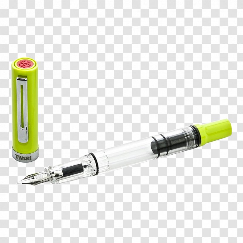 TWSBI ECO Fountain Pen Pens Nib Ink - Green And Yellow Transparent PNG