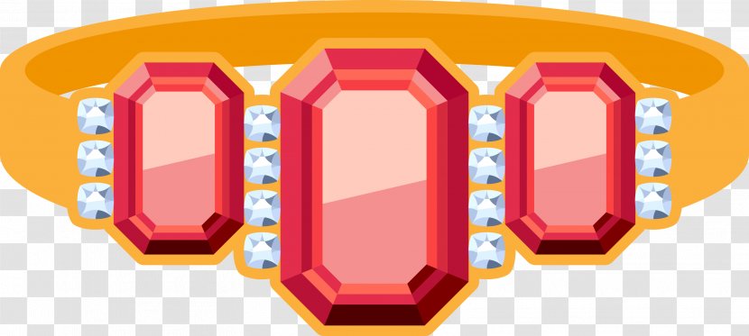 Euclidean Vector - Diamond - Ruby Bangle Transparent PNG