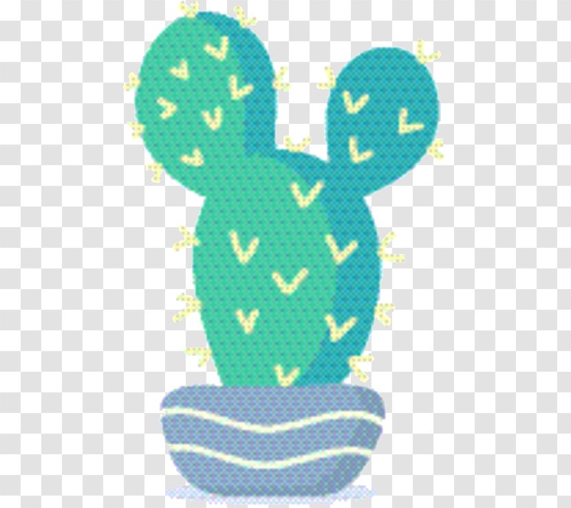 Cactus Cartoon - Turquoise Transparent PNG