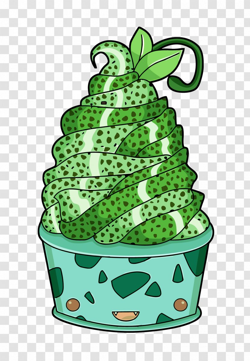 Green Tea Ice Cream Matcha - Vector Transparent PNG