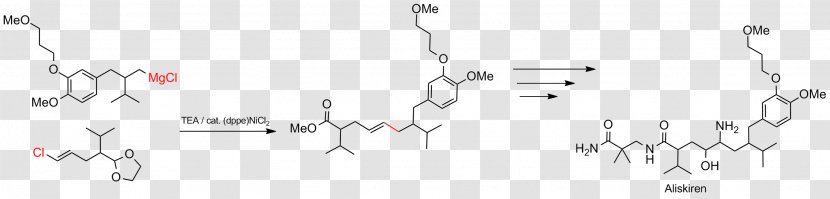 Aliskiren Kumada Coupling Renin Inhibitor Chemical Synthesis Drug - Heart - Watercolor Transparent PNG