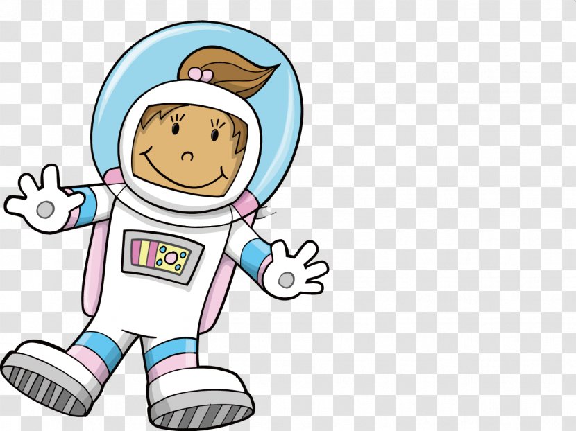Astronaut Cartoon Space Suit - Flower - Creative Transparent PNG