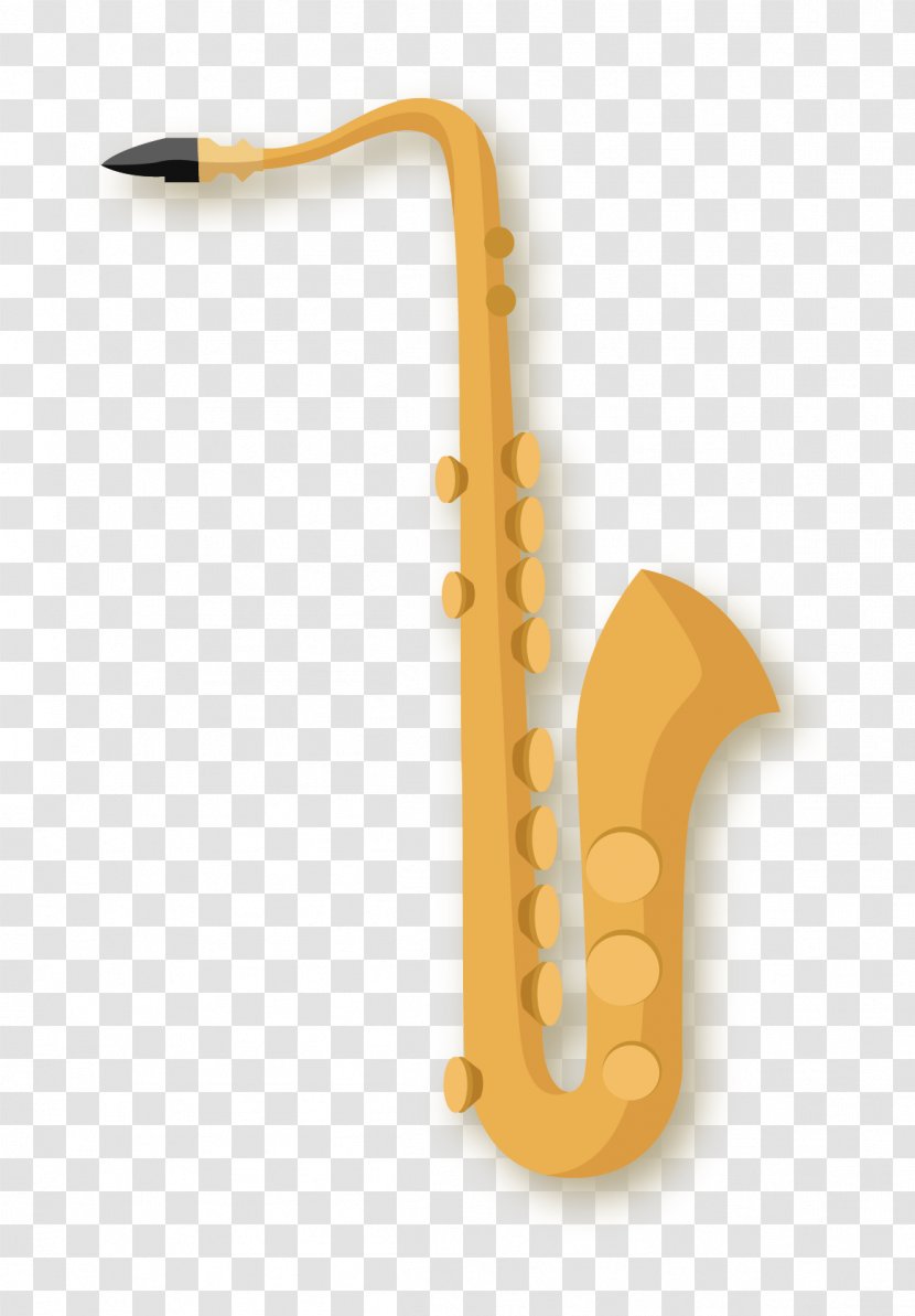 Yellow Font - Silhouette - Vector Exquisite Musical Instrument Saxophone Transparent PNG