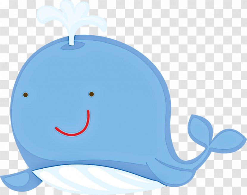 Blue Cartoon Marine Mammal Whale Clip Art - Smile Transparent PNG