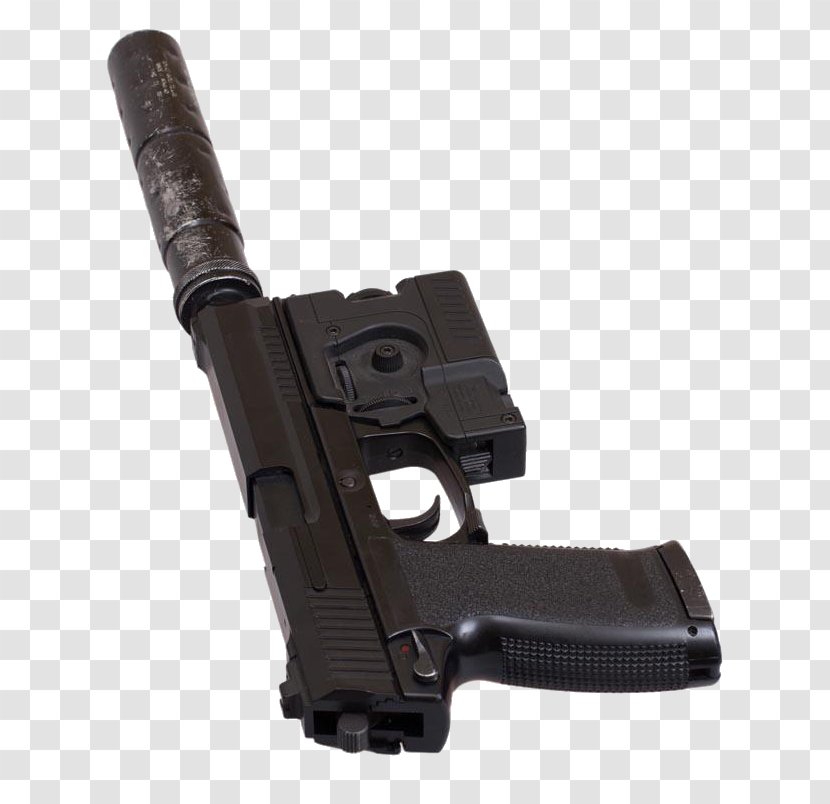 Trigger Weapon Firearm Suppressor Pistol - Air Gun - Black Transparent PNG